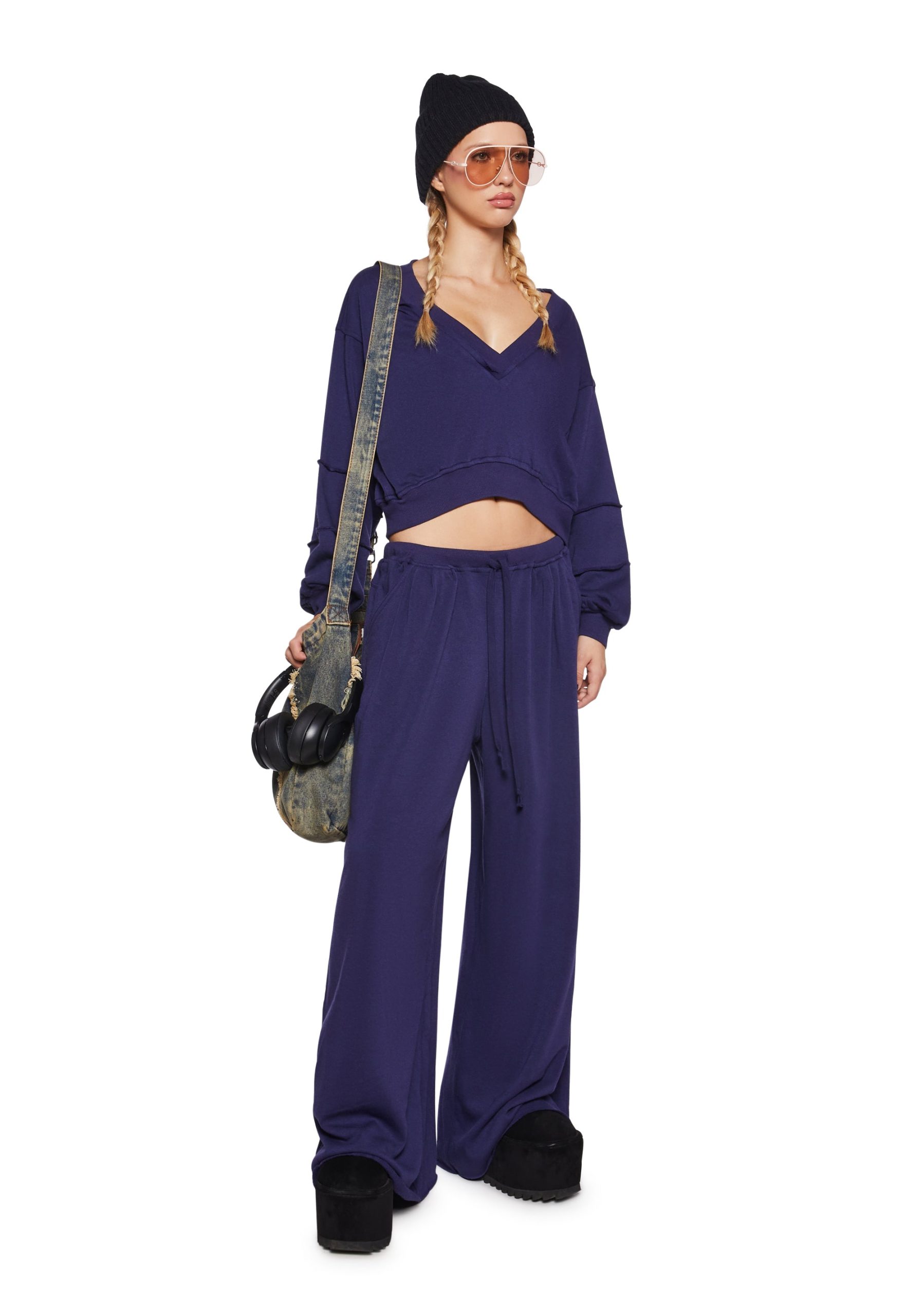 Chic Chill V-Neck Sweatshirt - Image 2