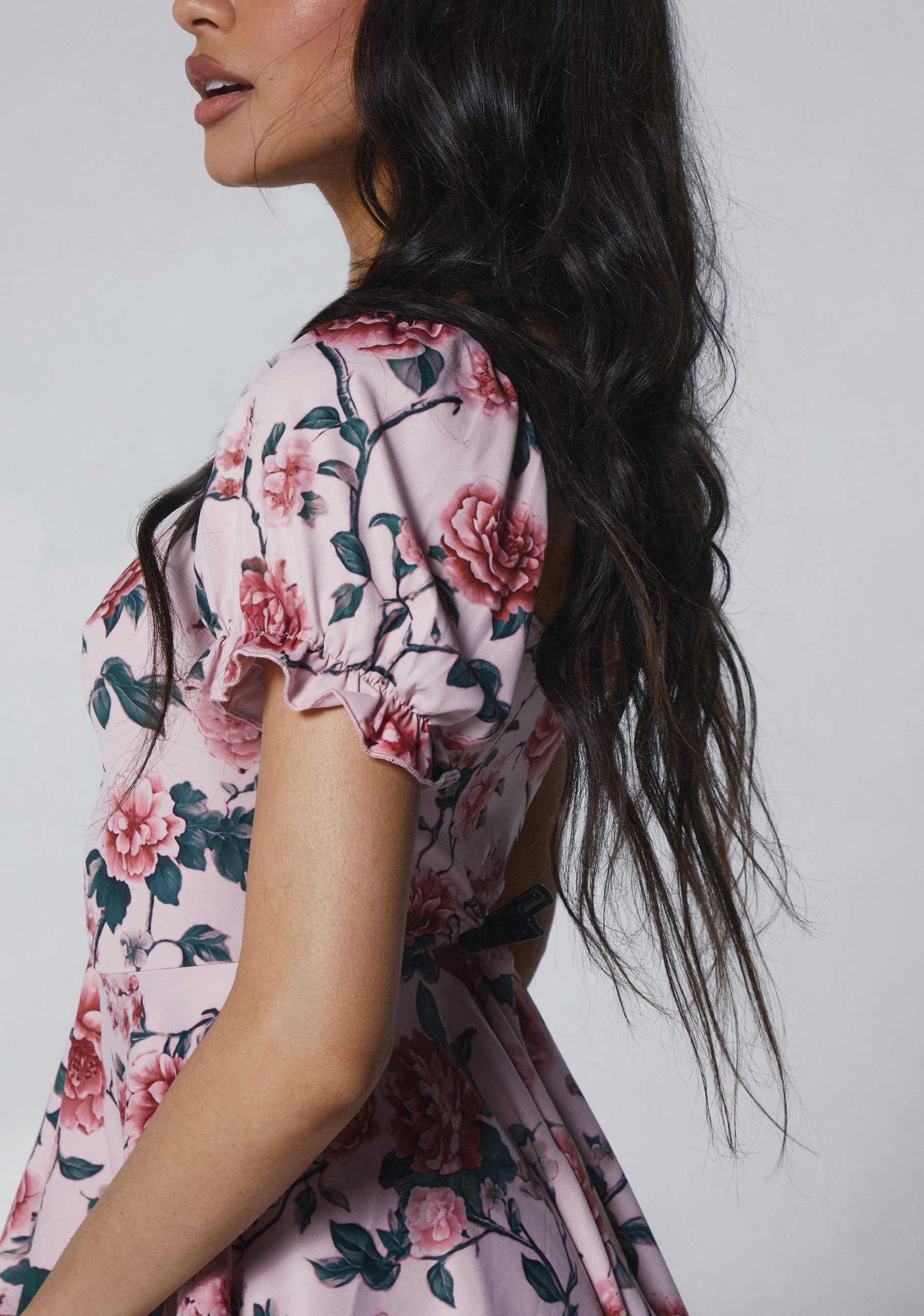 Chasin' Rainbows Mini Dress - Pink Floral - Image 8