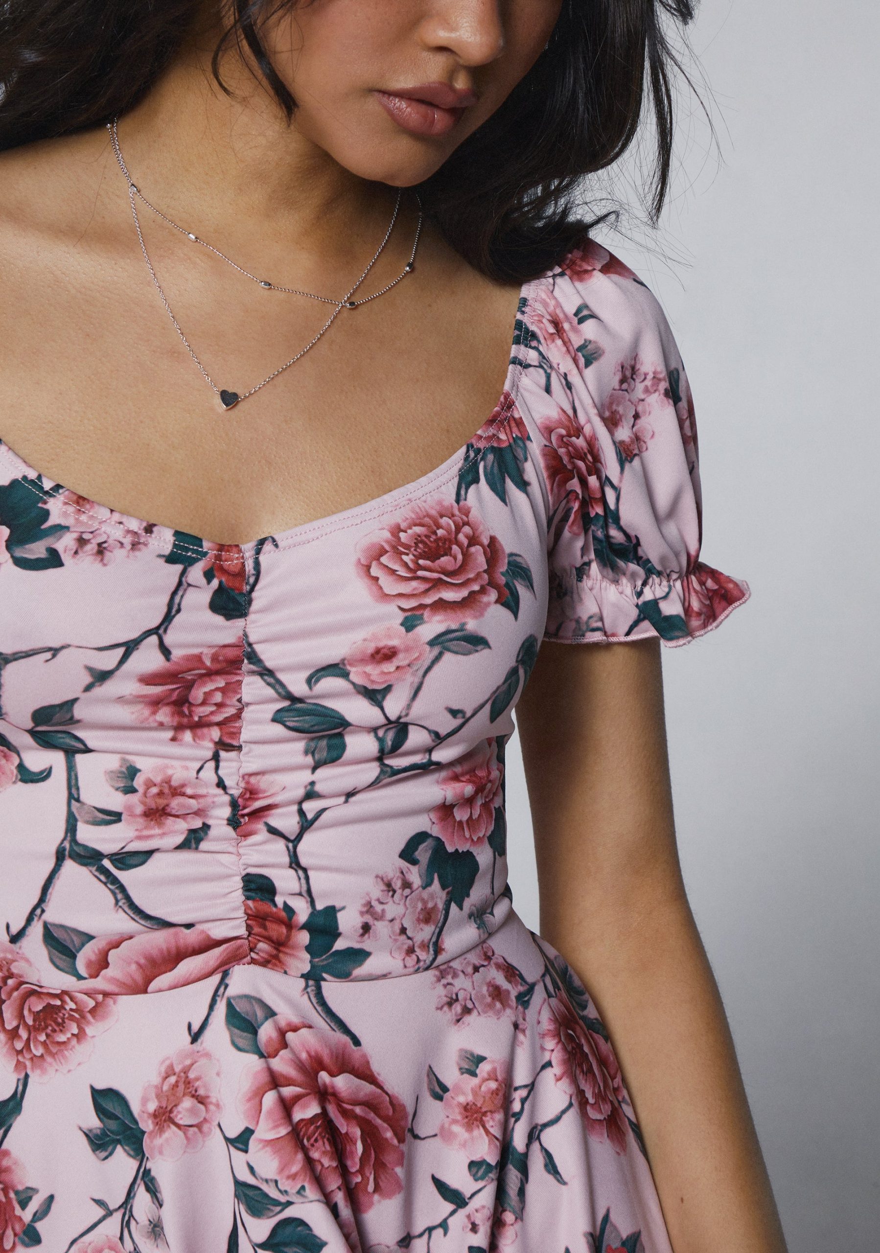 Chasin' Rainbows Mini Dress - Pink Floral - Image 7