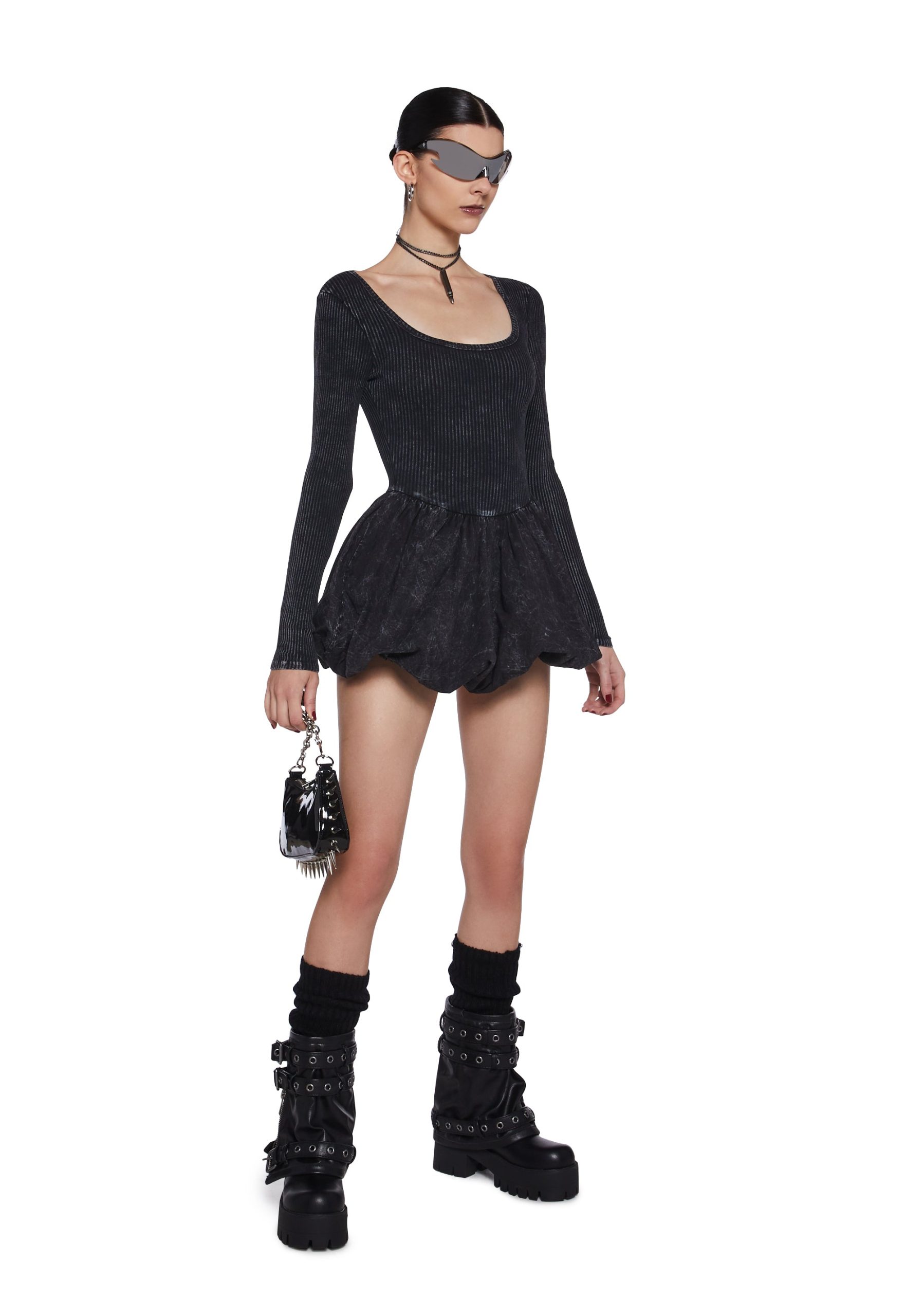 Mixed Music Fit N' Flare Dress - Black - Image 2