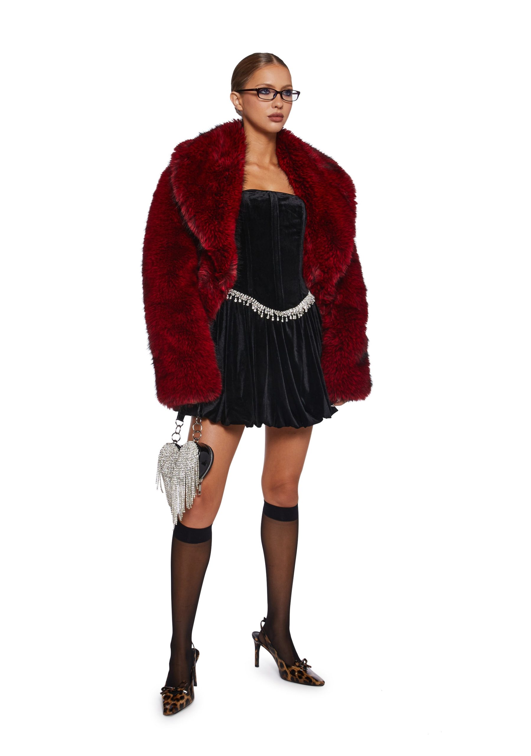 Tinsel Event Velvet Dress - Black - Image 2