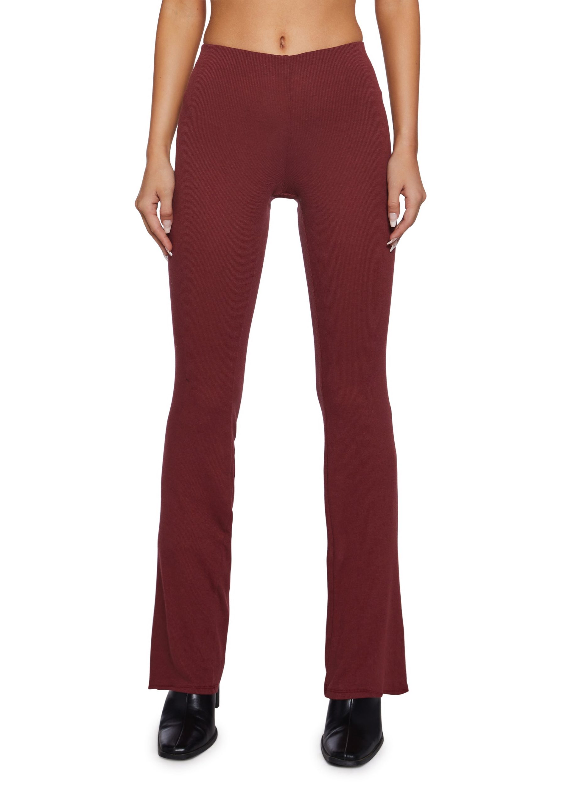 There's No Other Flare Pants - Dark Red