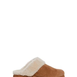 Juney Chestnut Faux Suede Slides