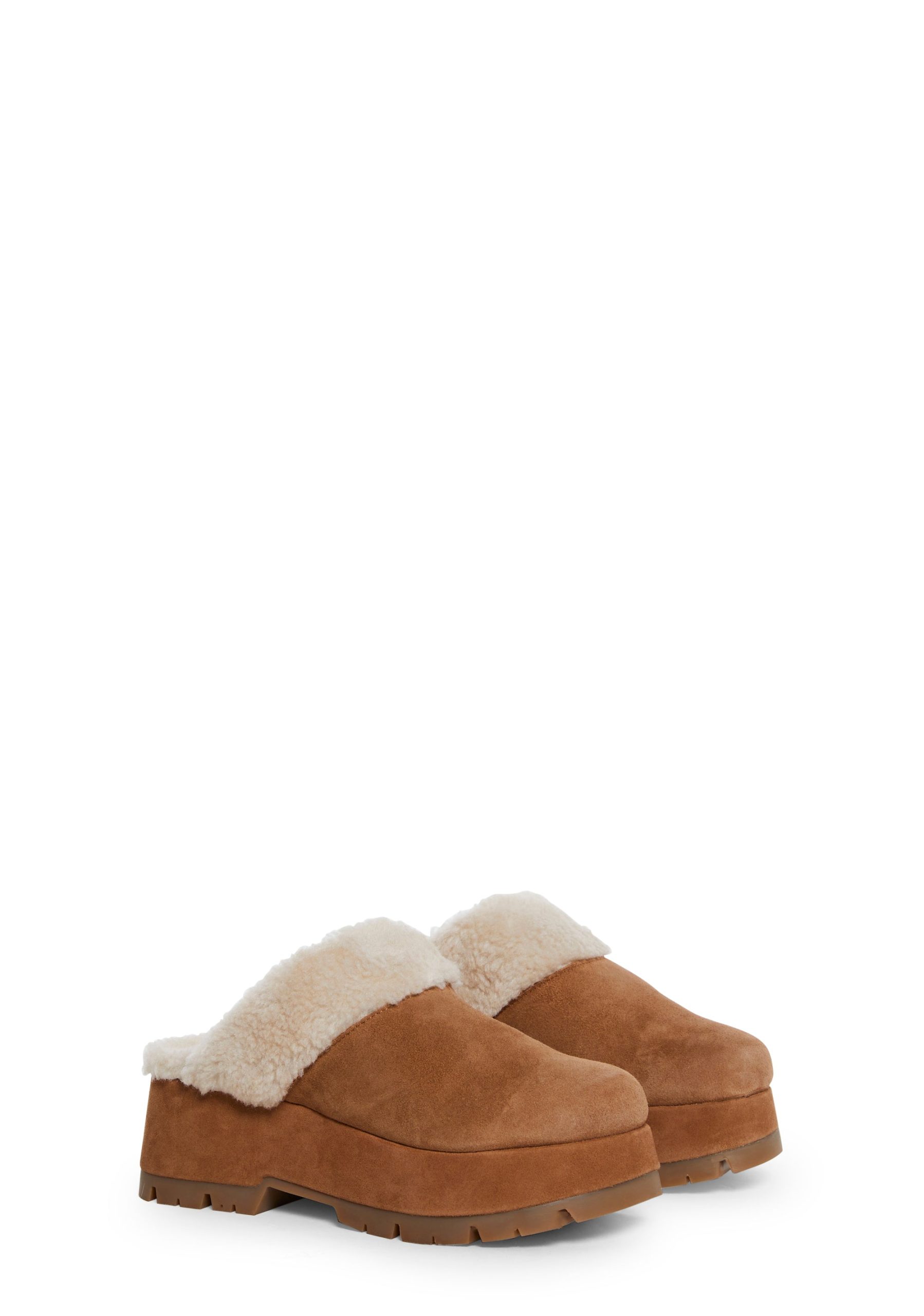 Juney Chestnut Faux Suede Slides - Image 3