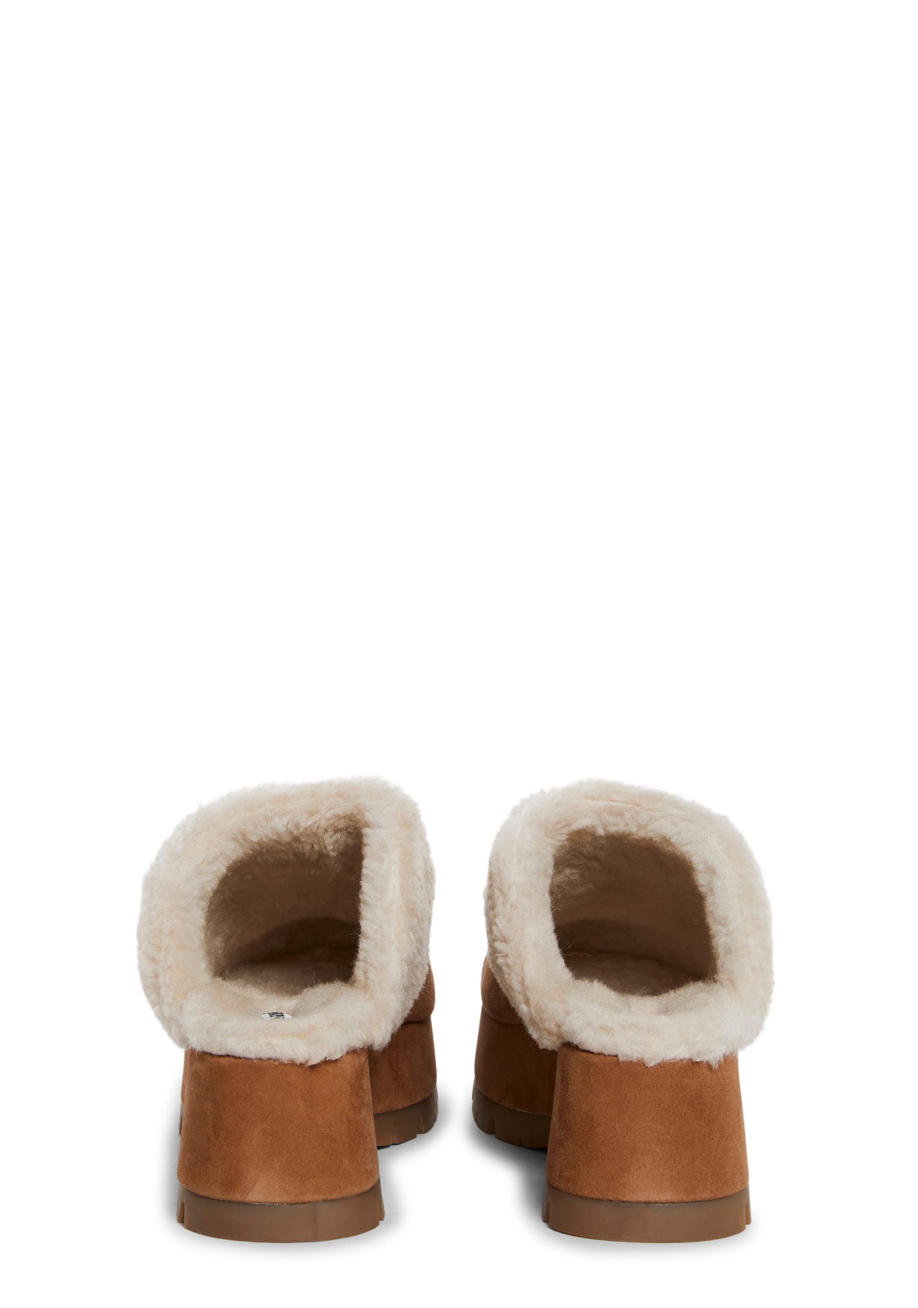 Juney Chestnut Faux Suede Slides - Image 4
