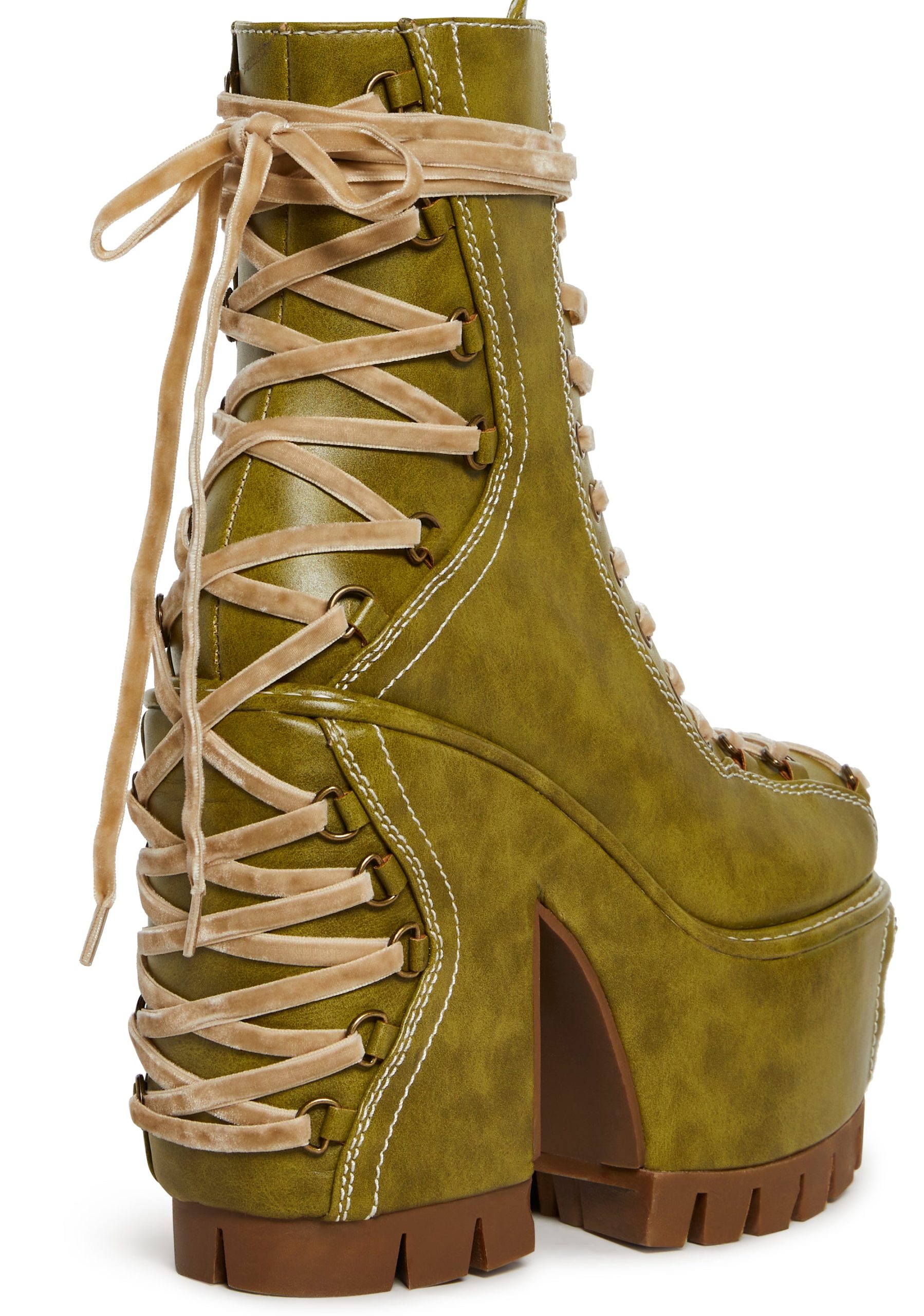 Woodland Lucid Dream Corset Boots - Green - Image 2