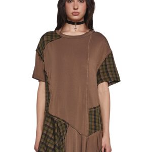 Punk Rebel Baby Doll Dress - Brown
