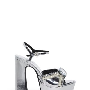 Sweet Revelation Platform Heels - Silver
