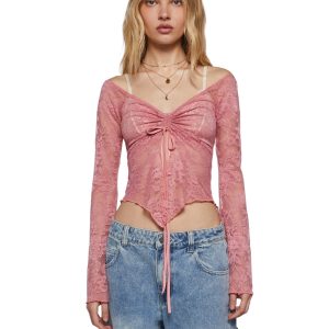 Call It Dreaming Long Sleeve Top - Pink