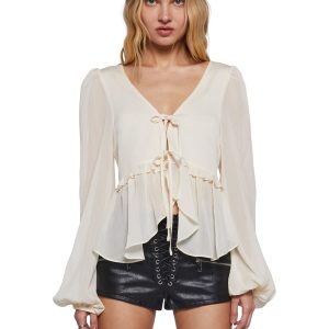 Forever Me Peasant Top - Off White