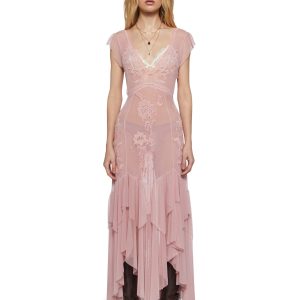 Karmic Commotion Midi Dress - Pink