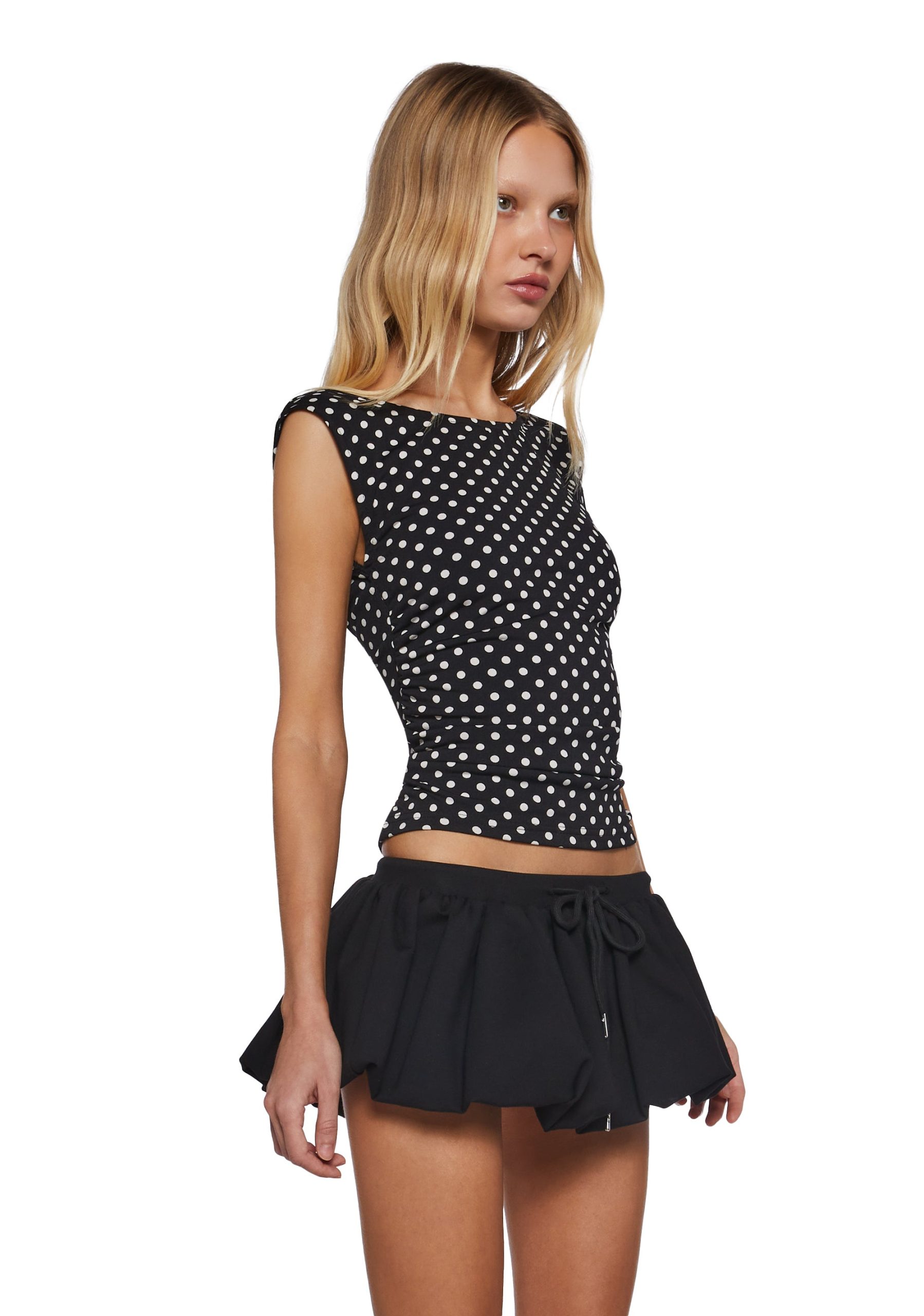 Elegant Turn Short Sleeve Top - Image 3