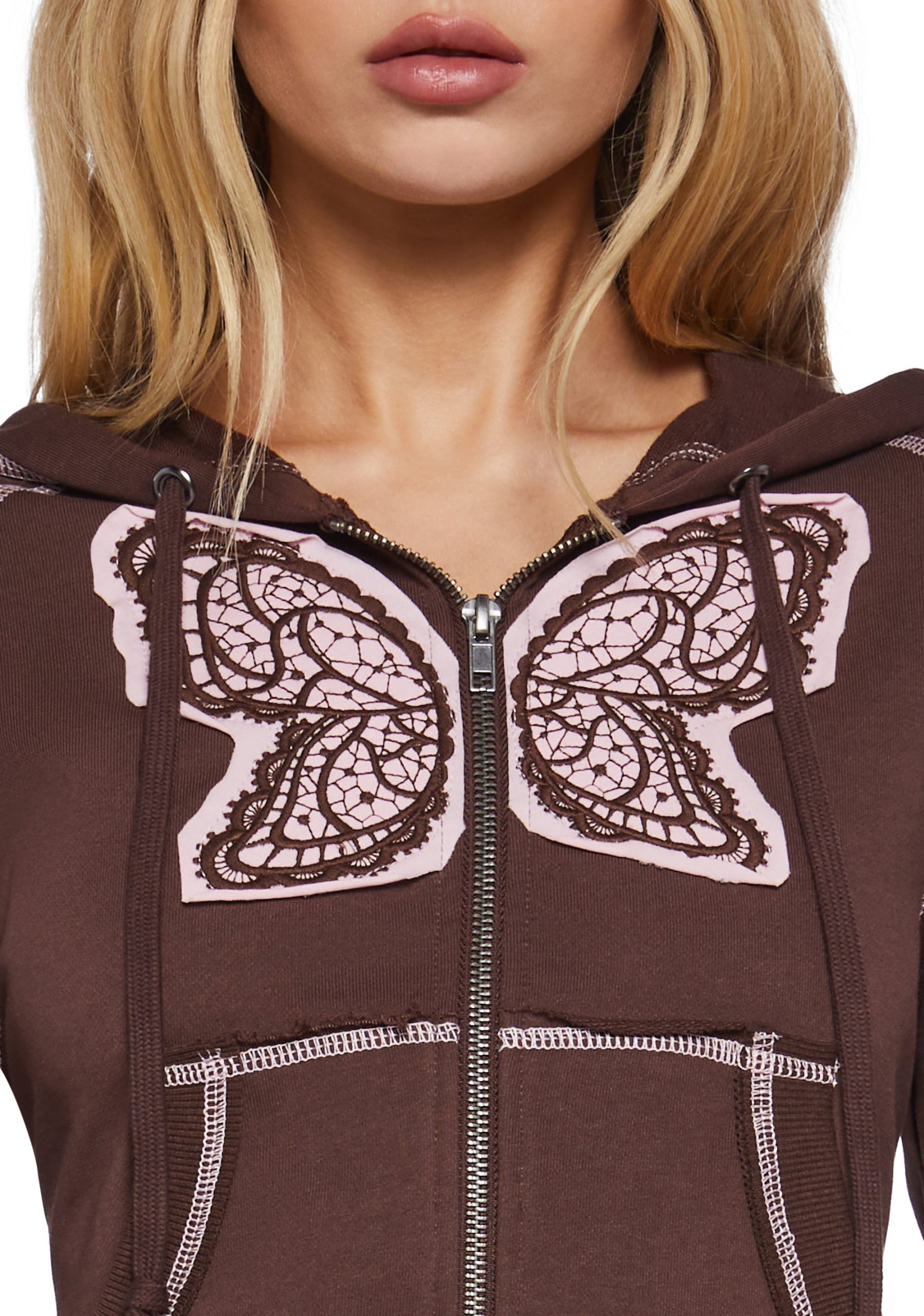 Skater Heart Crop Hoodie - Image 5
