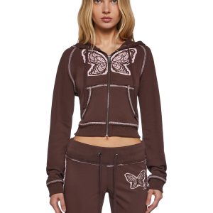 Skater Heart Crop Hoodie