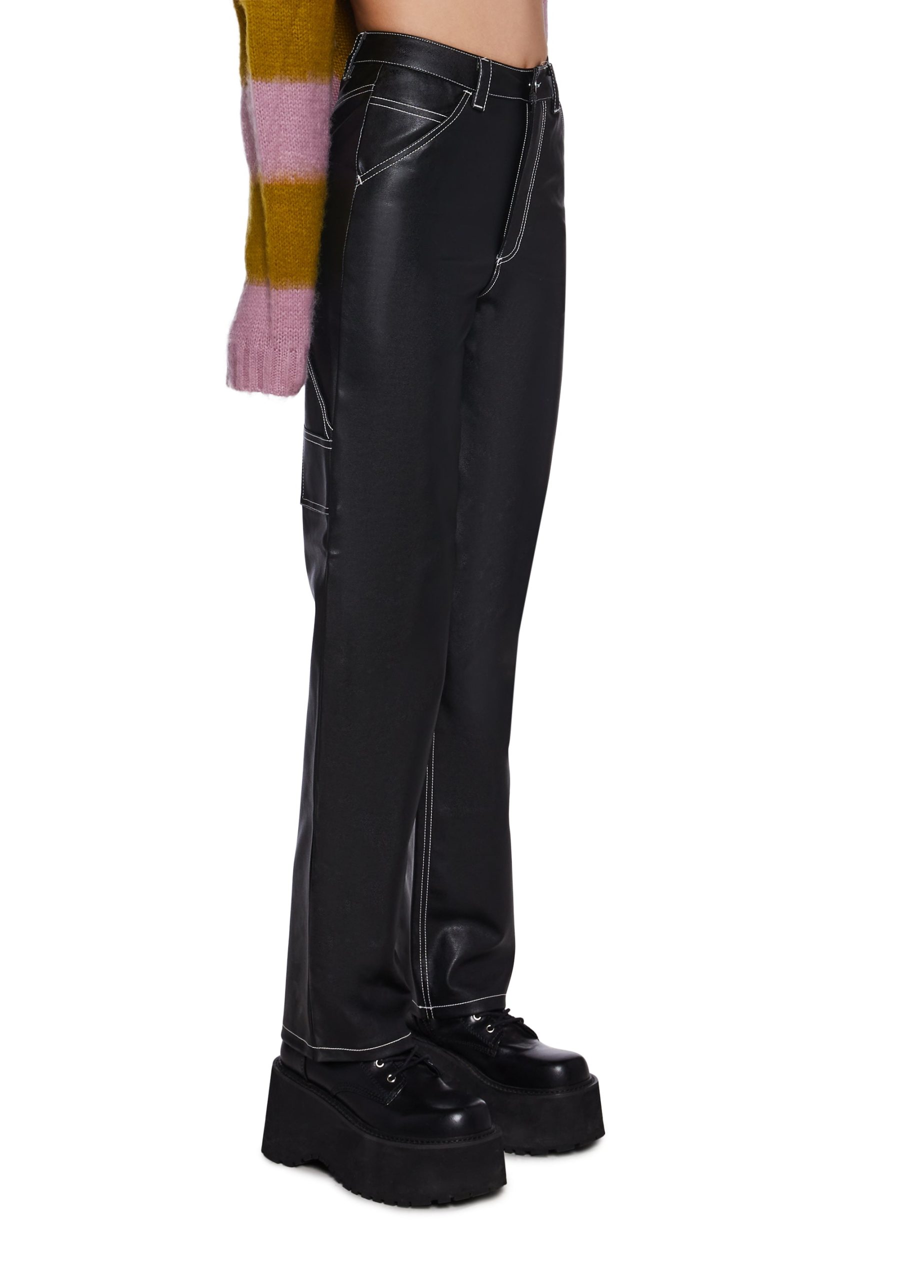 Evergreen Punk Vegan Leather Pants - Image 3