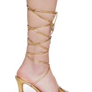 On Golden Wings Wrap Heels