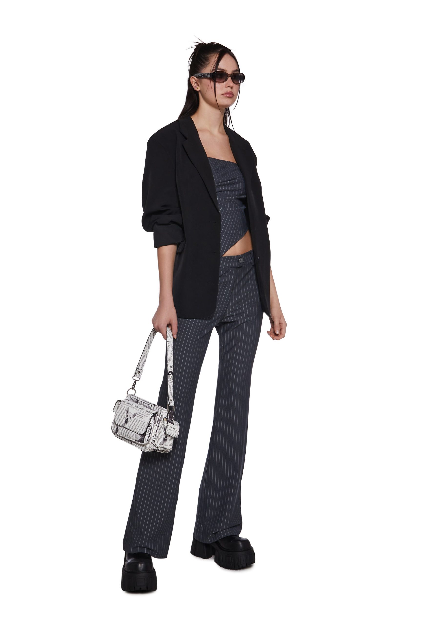 Business Last Pants Set - Gray - Image 5