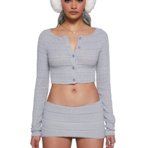Snowfall Stunner Skort Set - Gray