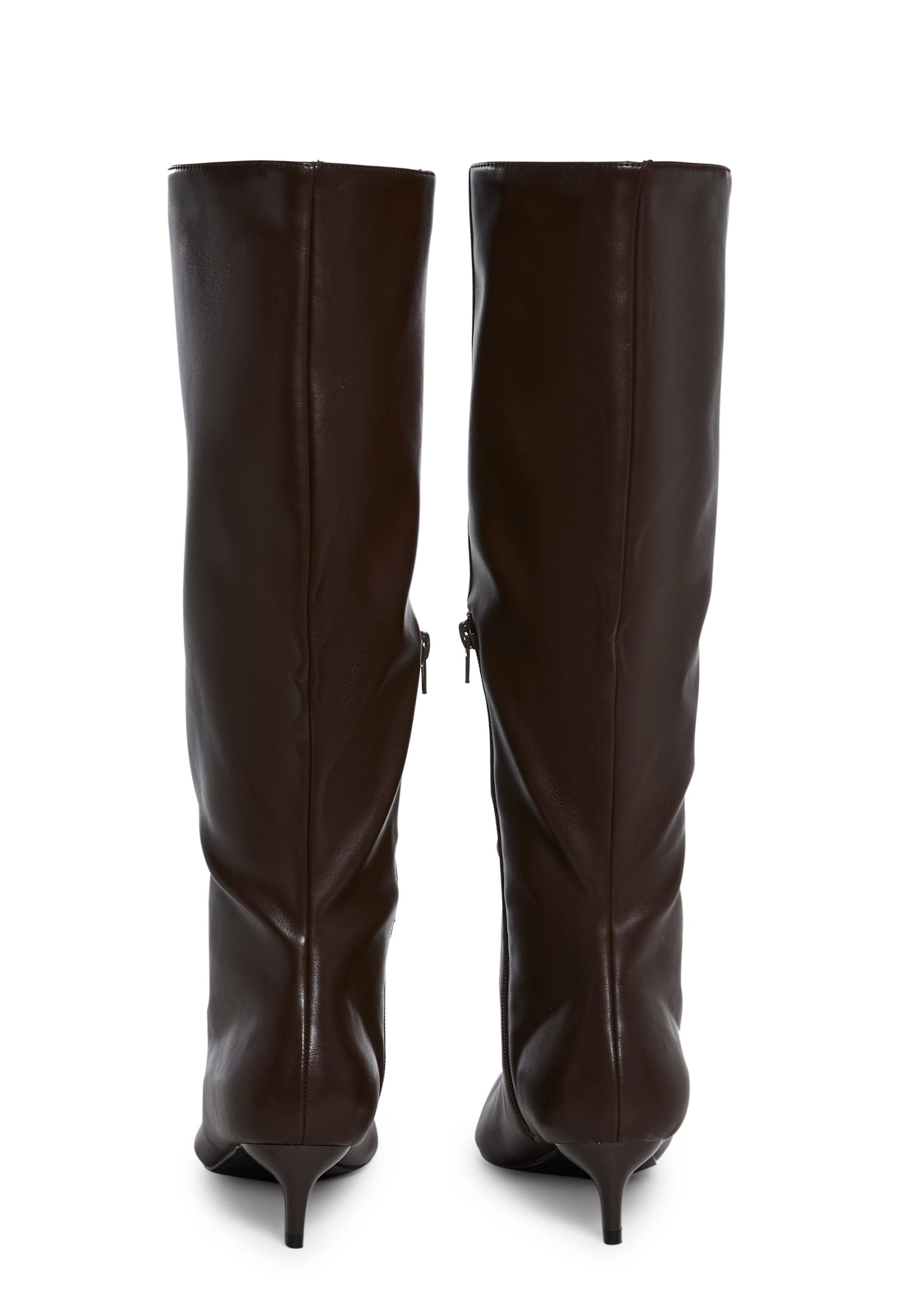 Elegant Tactics Knee High Boots - Brown - Image 4