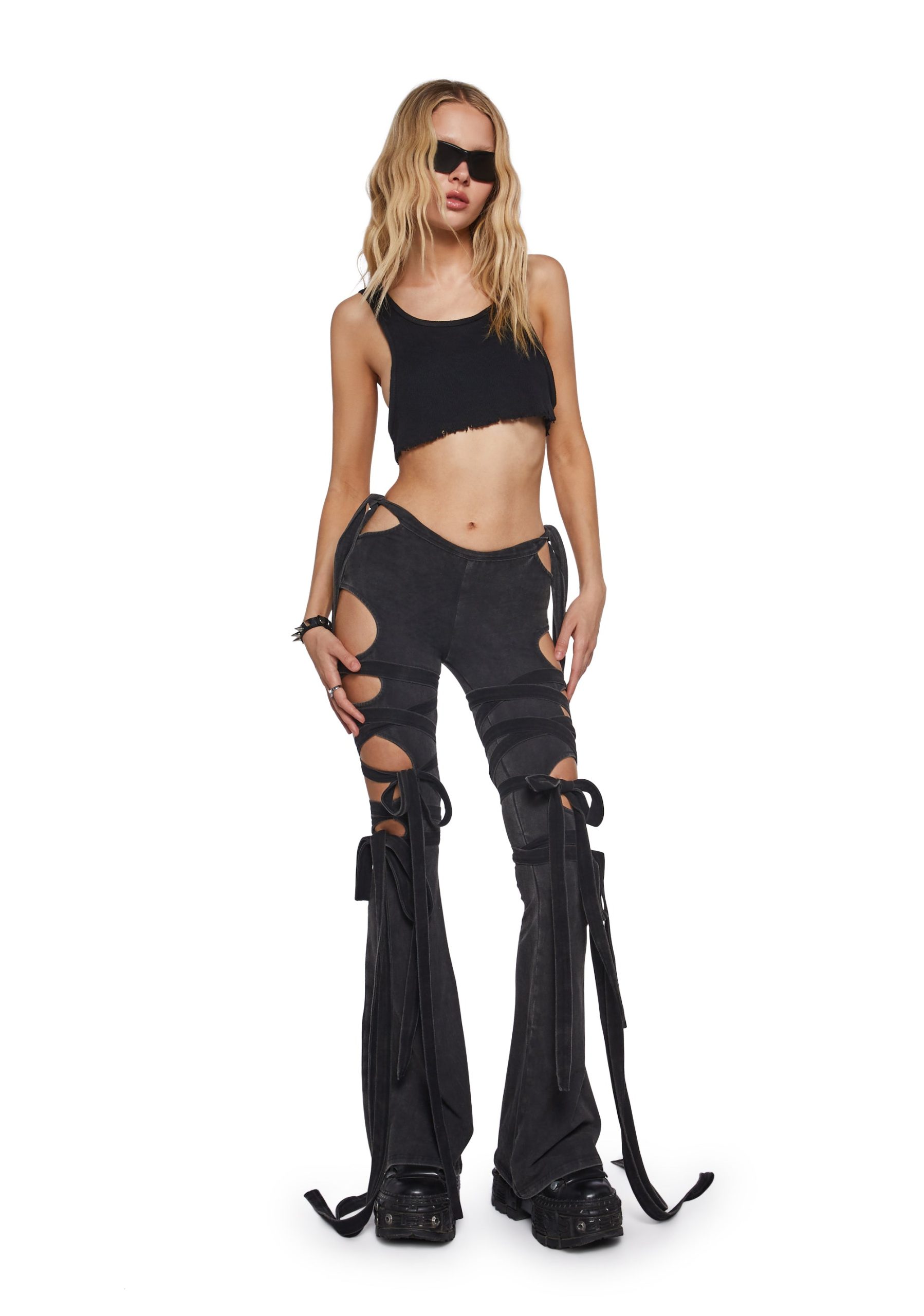 Ambient Wrap Tie Cut-Out Pants - Image 2