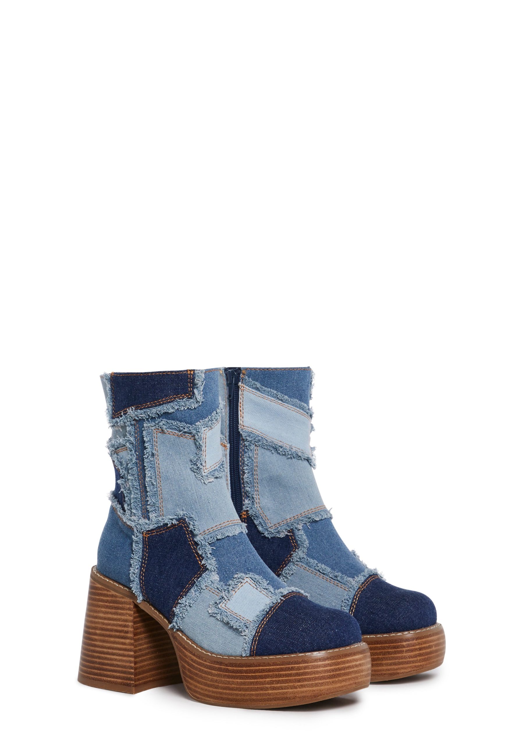 Winding Roads Ankle Boots - Denim - Image 3