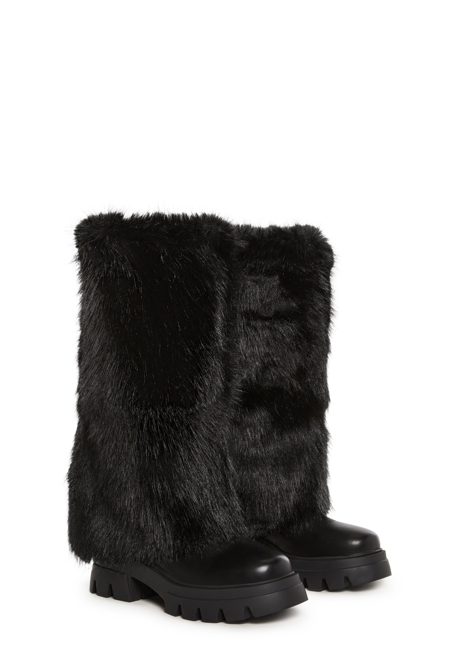 Ahsoka Foldover Flat Boots - Black - Image 3