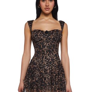 Perfect Date Mini Dress - Leopard