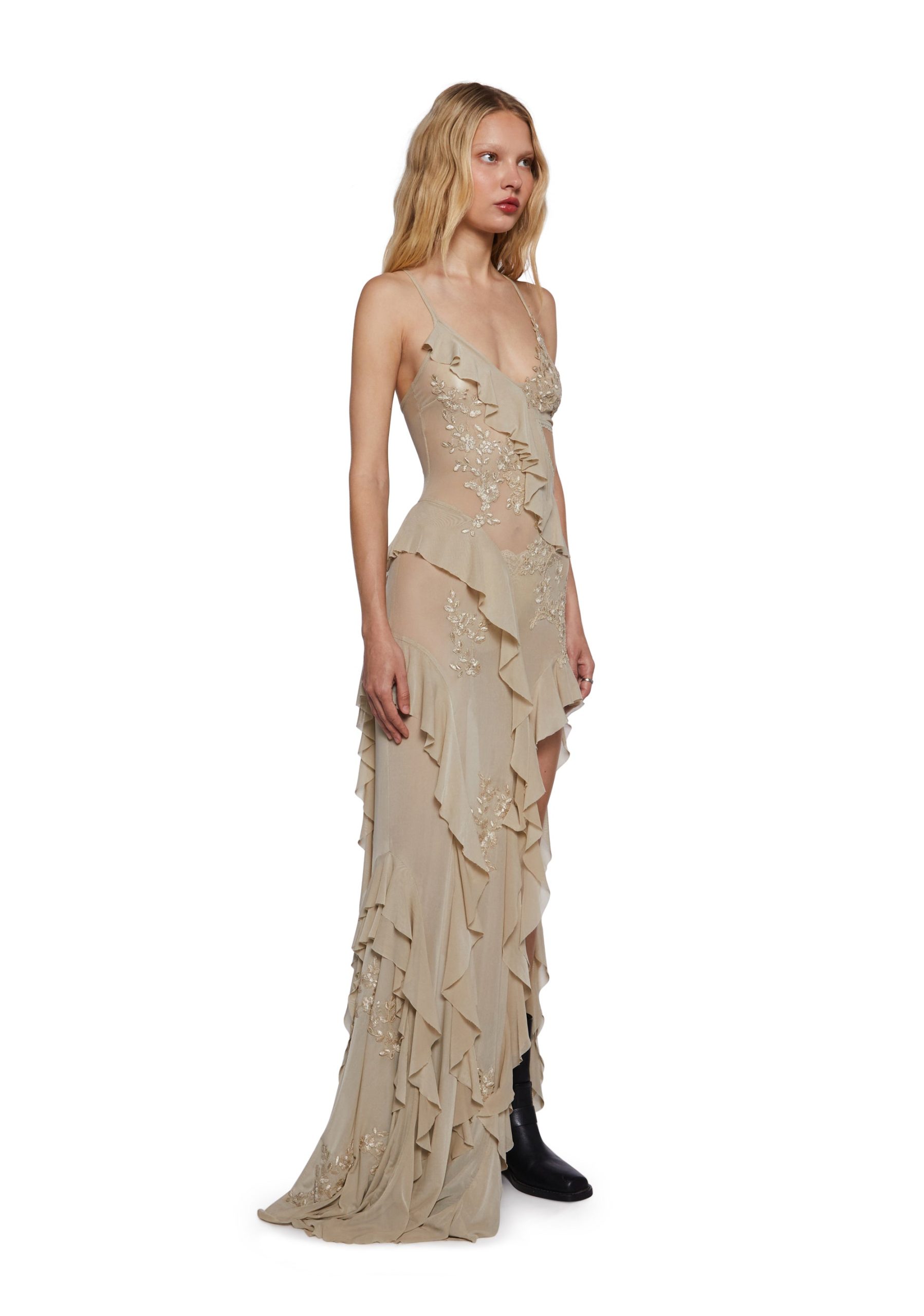 Rebel Mon Amour Maxi Dress - Off White - Image 3