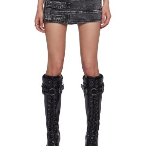 Sofie Belted Skirt - Black