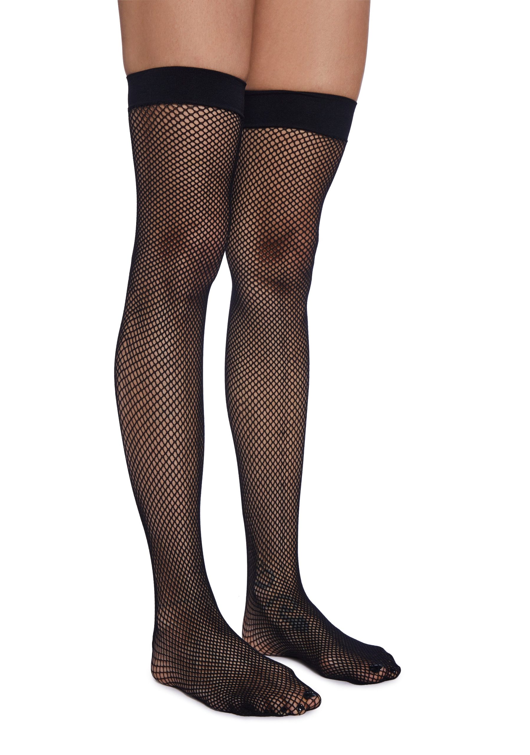 Last Kiss Fishnet Thigh Highs - Image 2