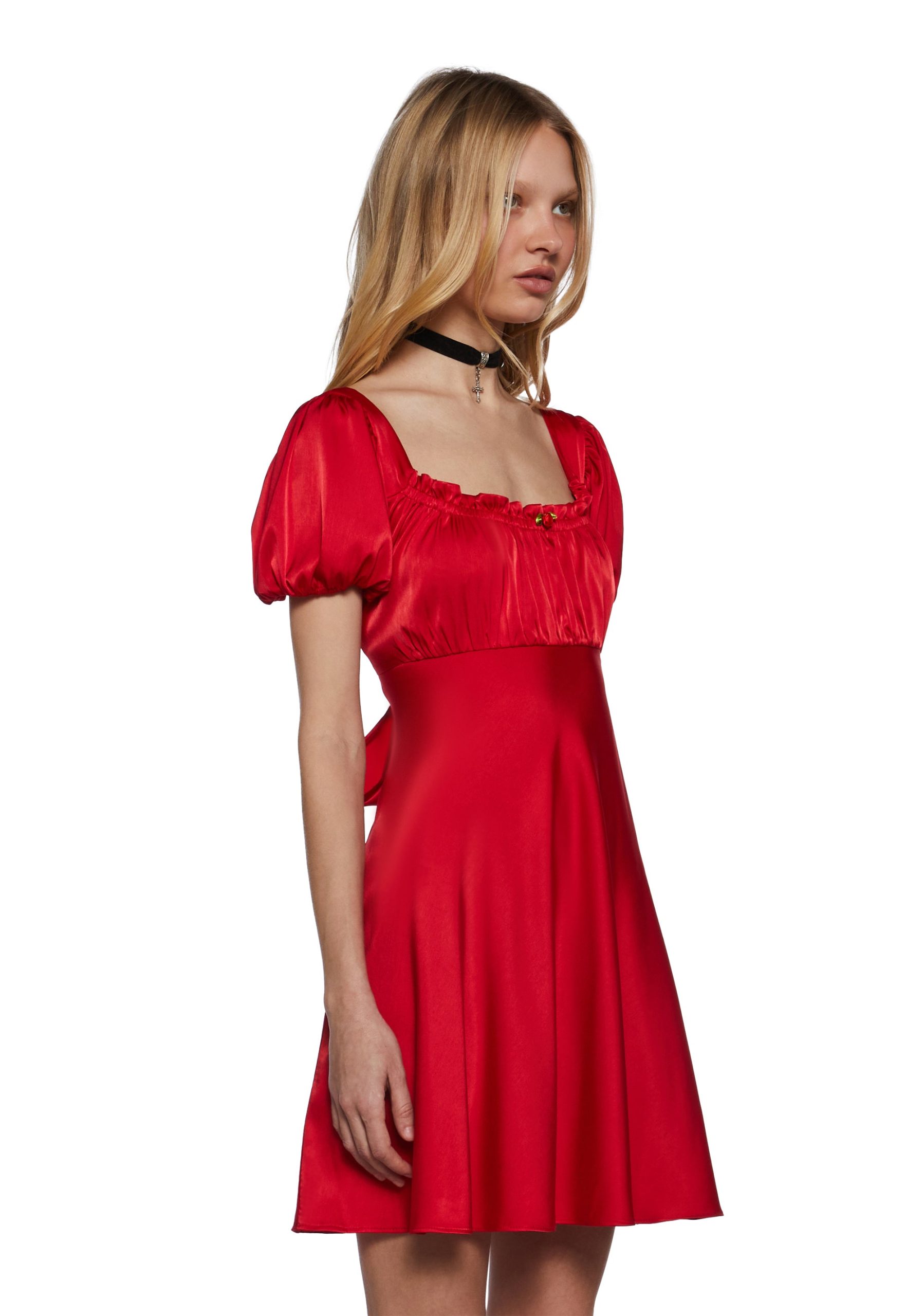 Dolled Up Satin Dress - Image 3