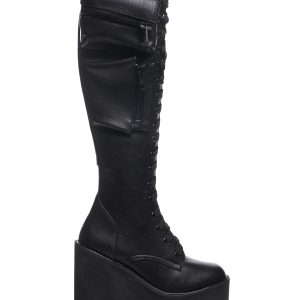 Obsidian Pocket Platform Boots