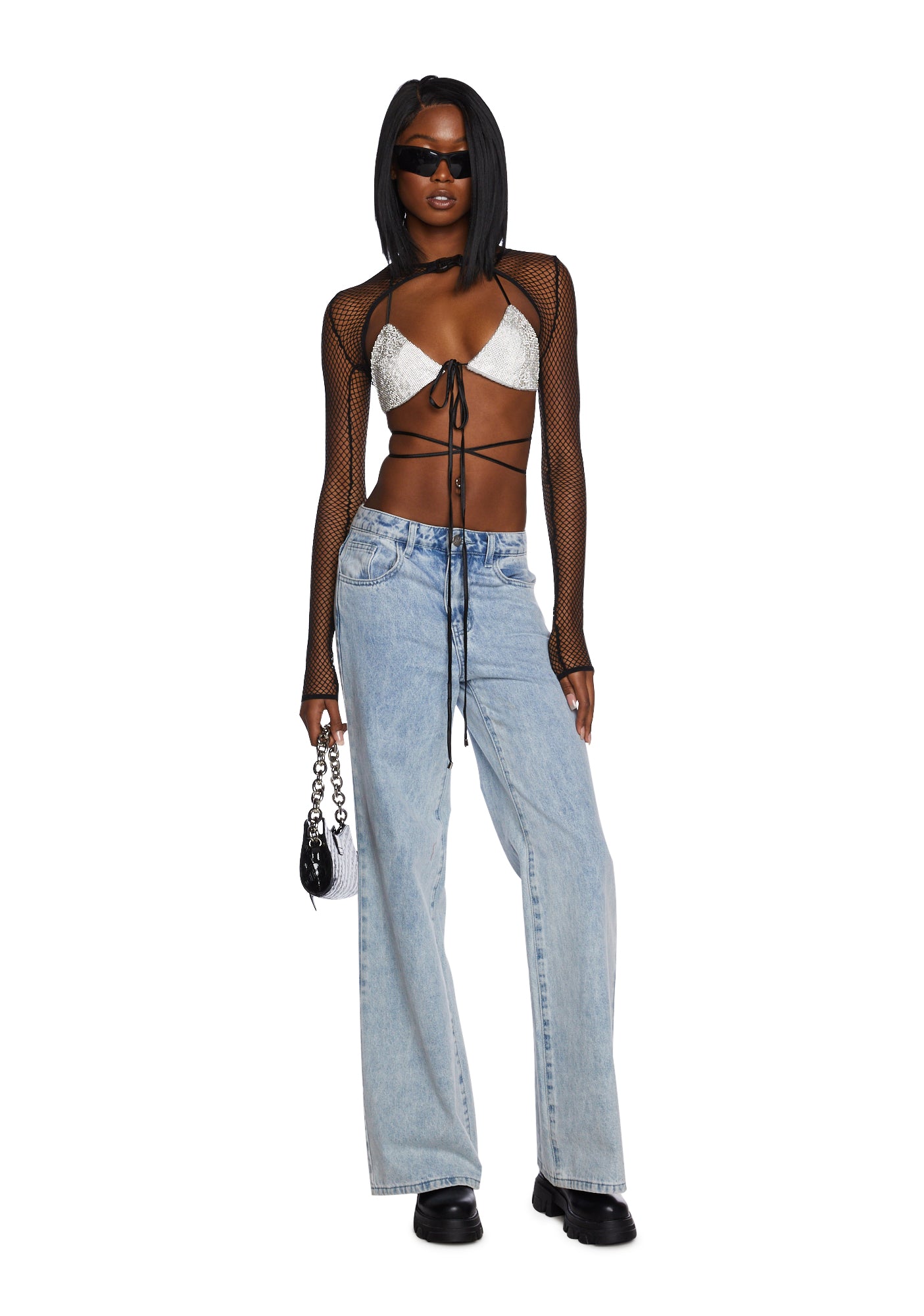 Press Charges Fishnet Shrug - Image 4