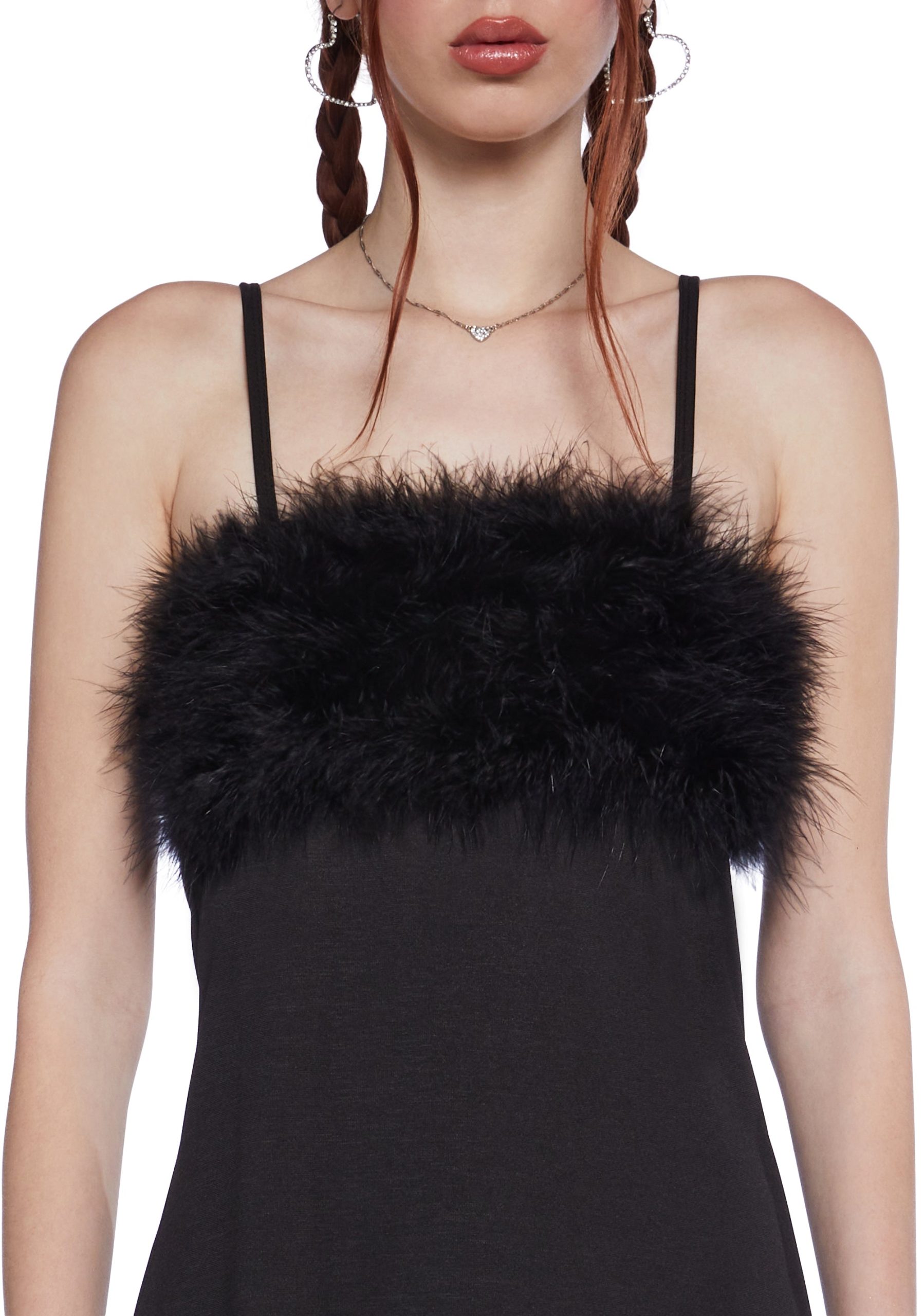 Flirty N' Thriving Marabou Dress - Image 5