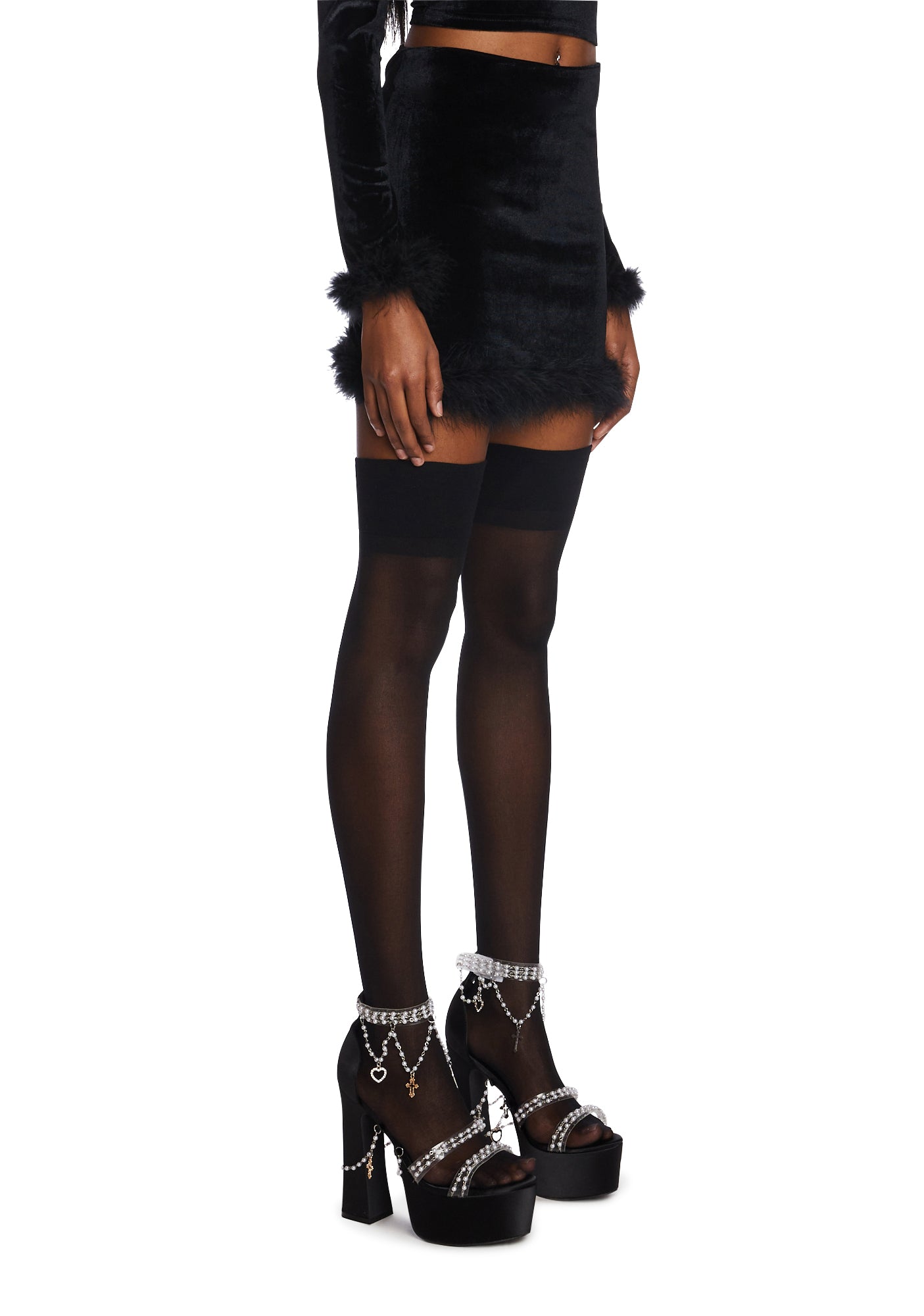 Filthy Femme Velvet Mini Skirt - Image 4