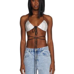 Drip Disorder Rhinestone Bra