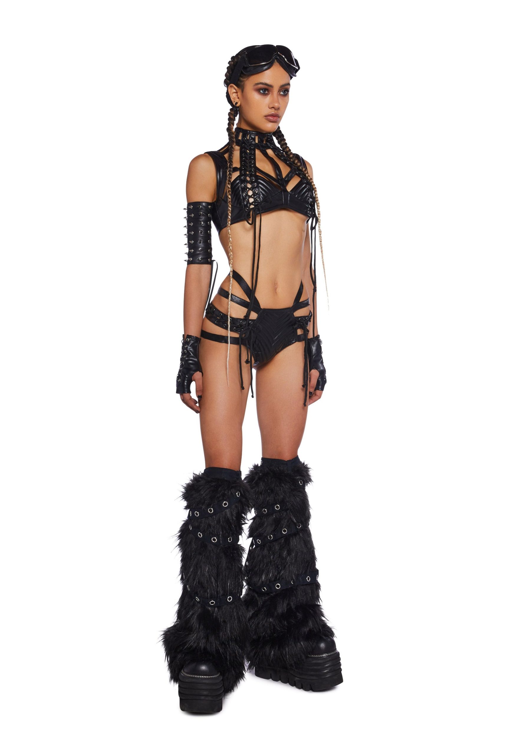 Rude Awakening Harness Bra Top - Black - Image 2