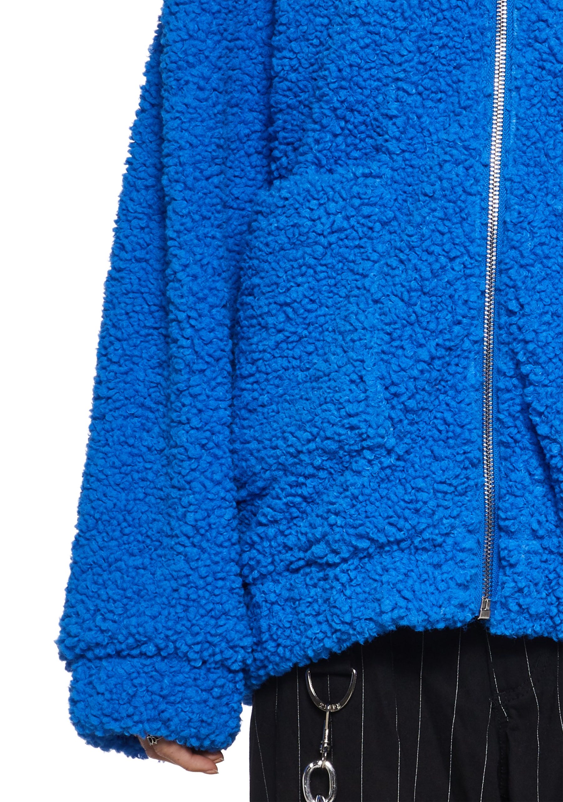 Azure Blissful Misery Hooded Sherpa Jacket - Image 6