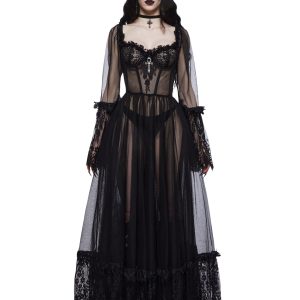 Dance With Death Maxi Dress - Black