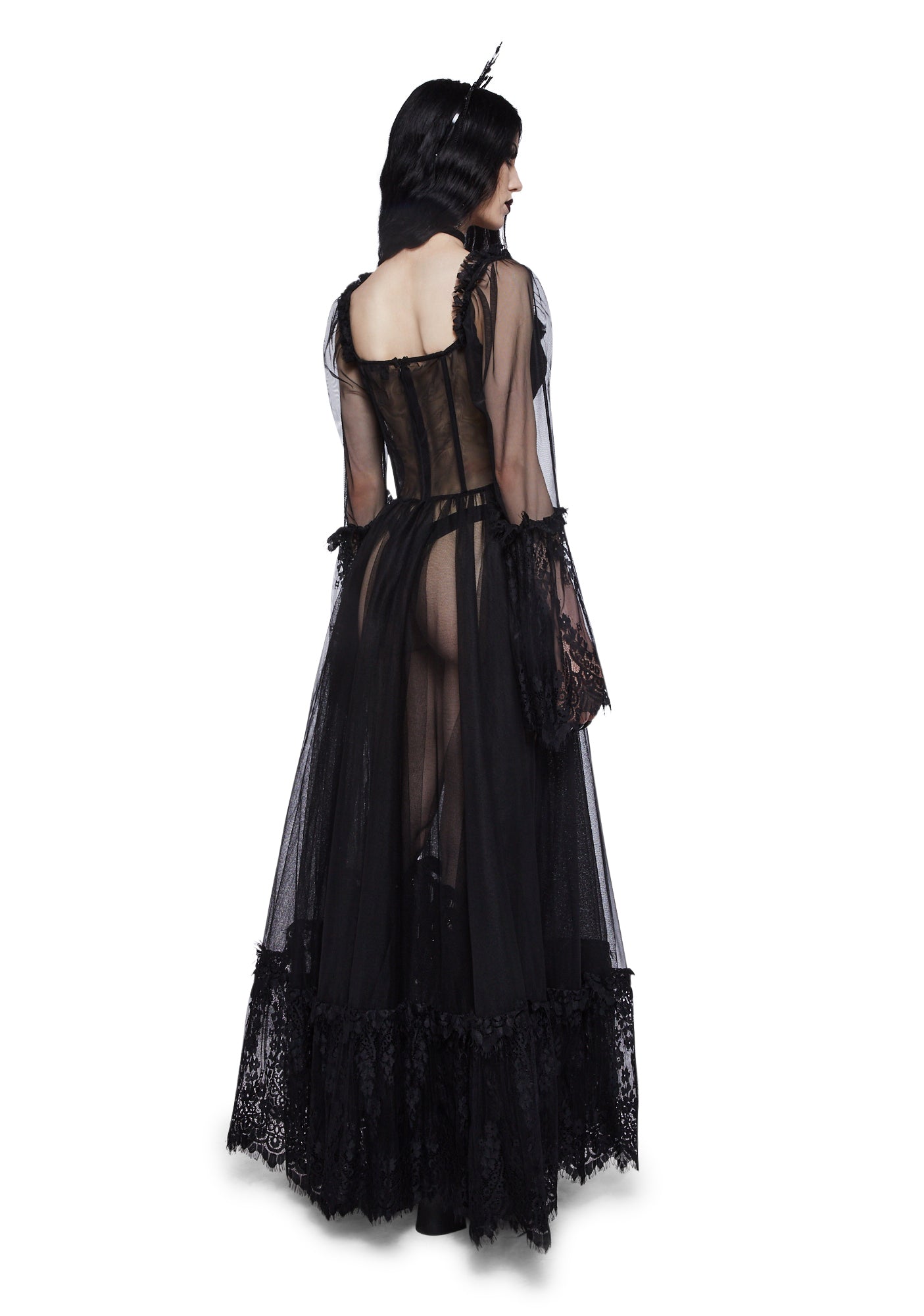 Dance With Death Maxi Dress - Black - Image 4