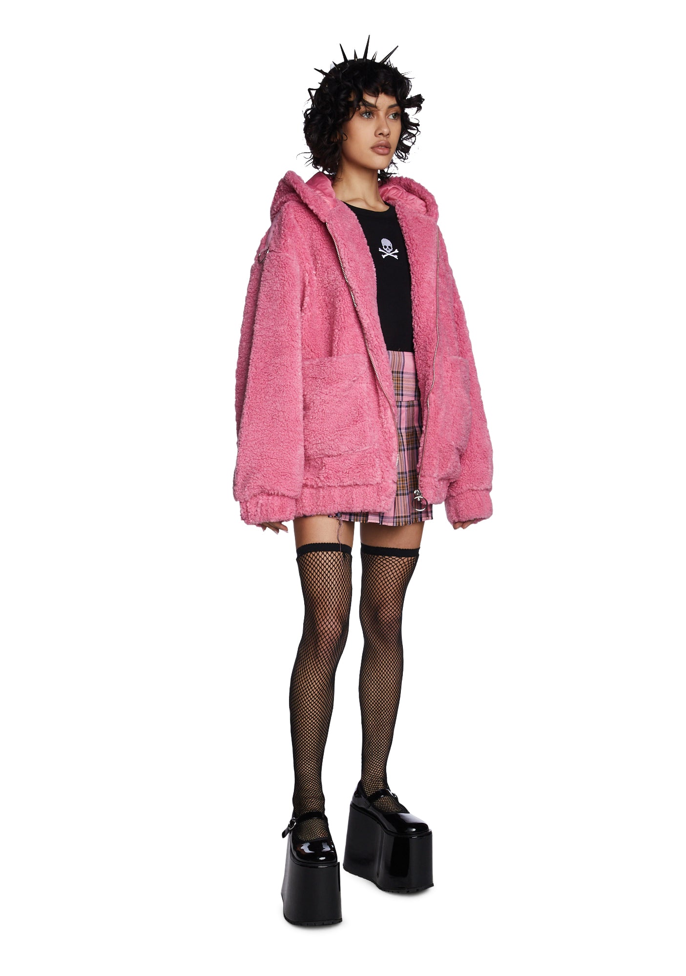 Teenage Kicks Hooded Sherpa Jacket - Image 3