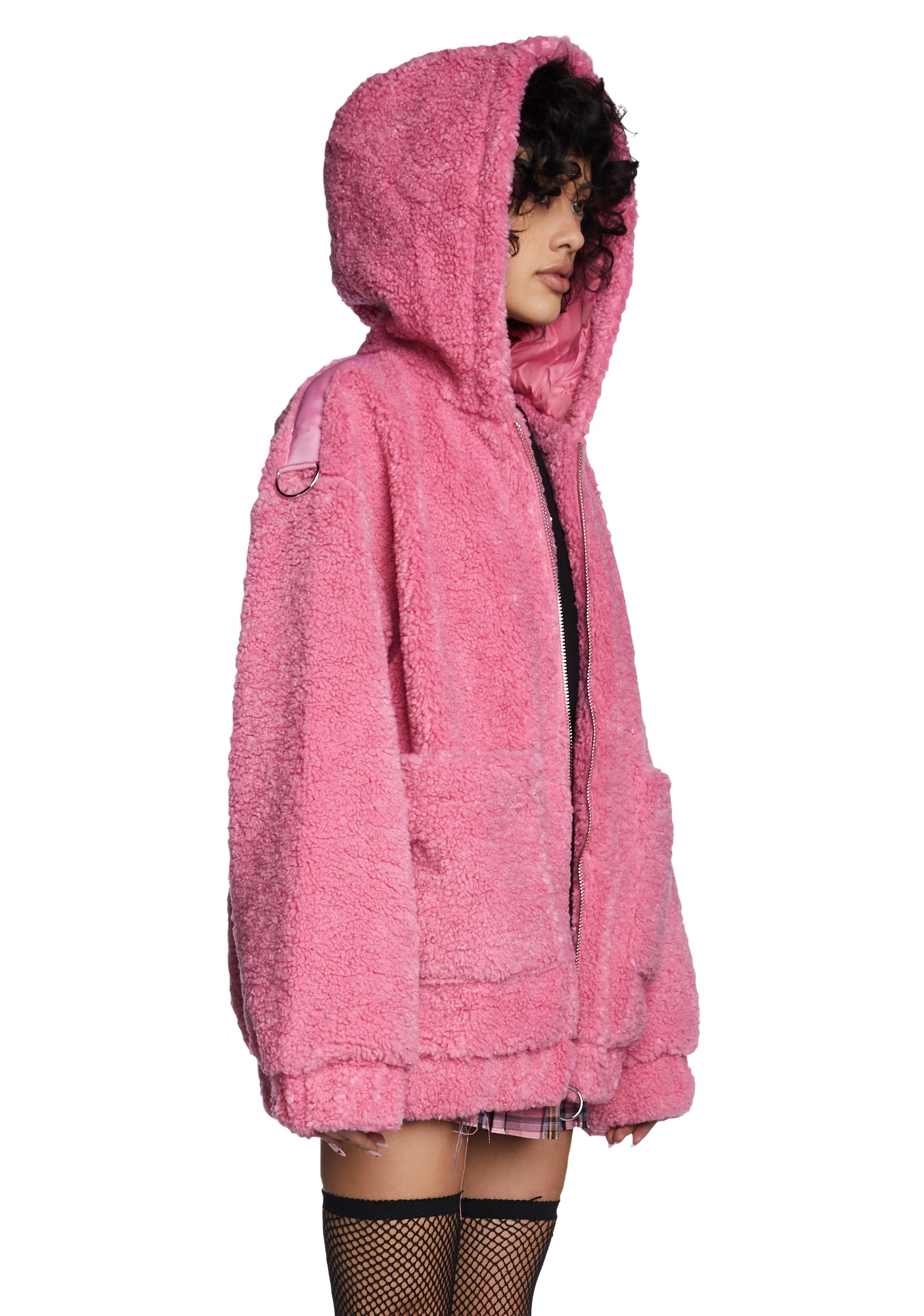 Teenage Kicks Hooded Sherpa Jacket - Image 4