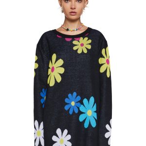 Flower Power Intarsia Sweater