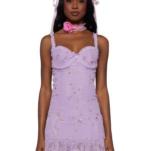 I'm Baby Mini Slip Dress - Purple