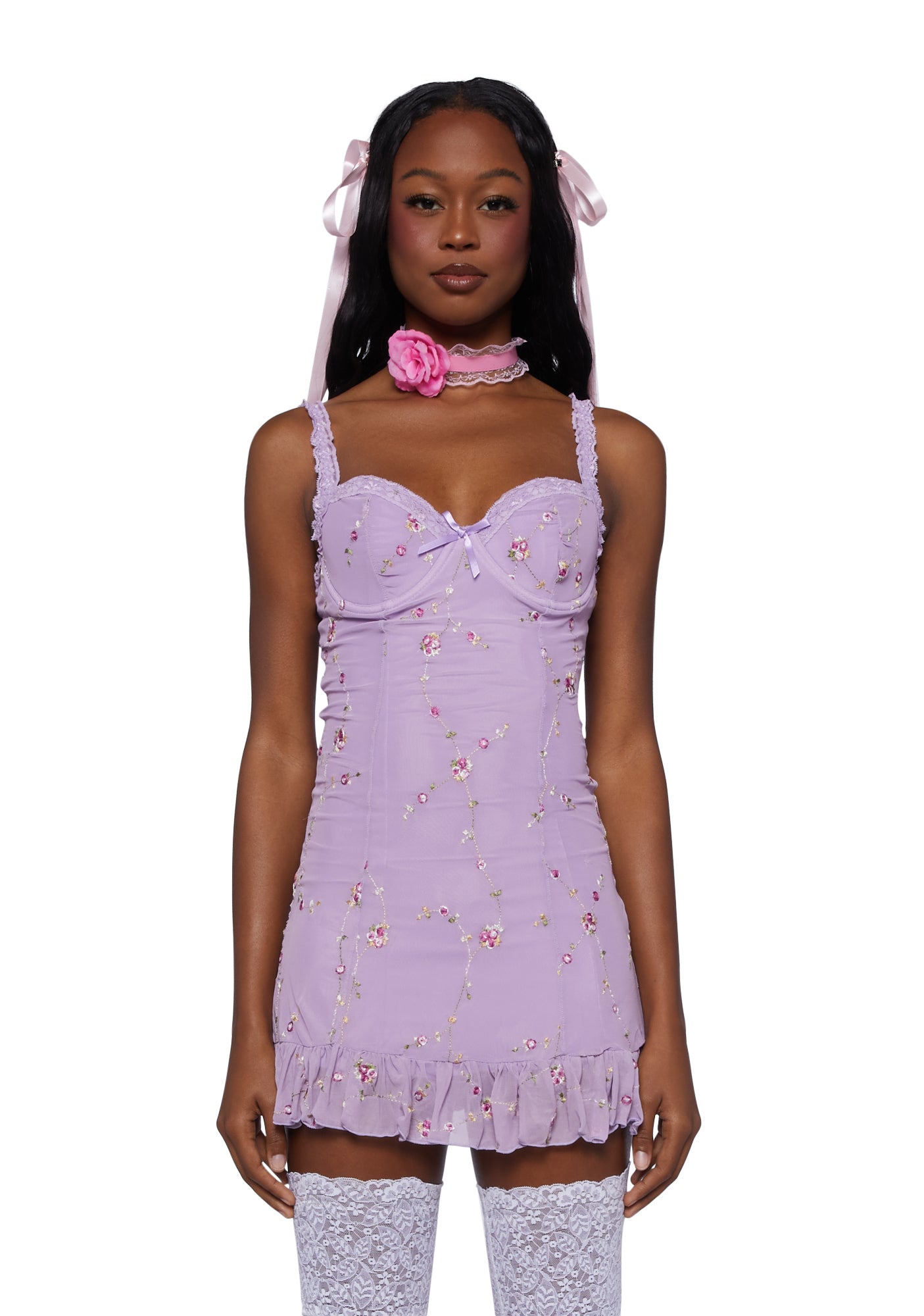 I'm Baby Mini Slip Dress - Purple