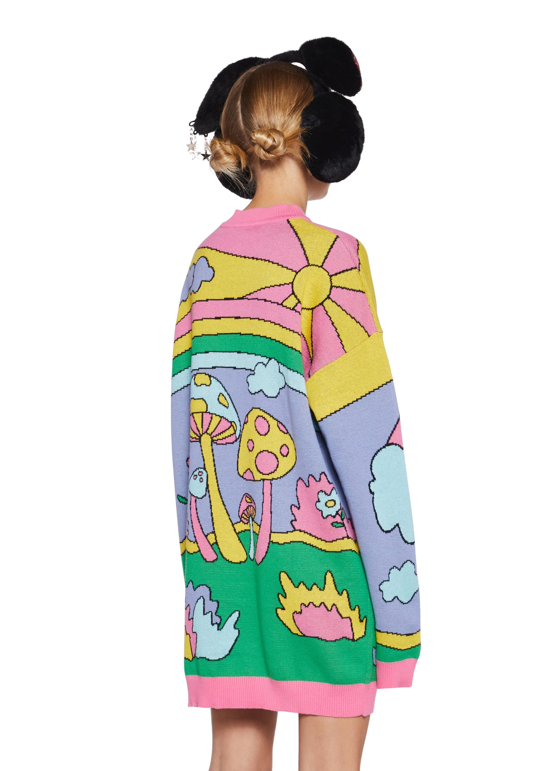 Psychedelic Fantasy Oversized Sweater - Image 4
