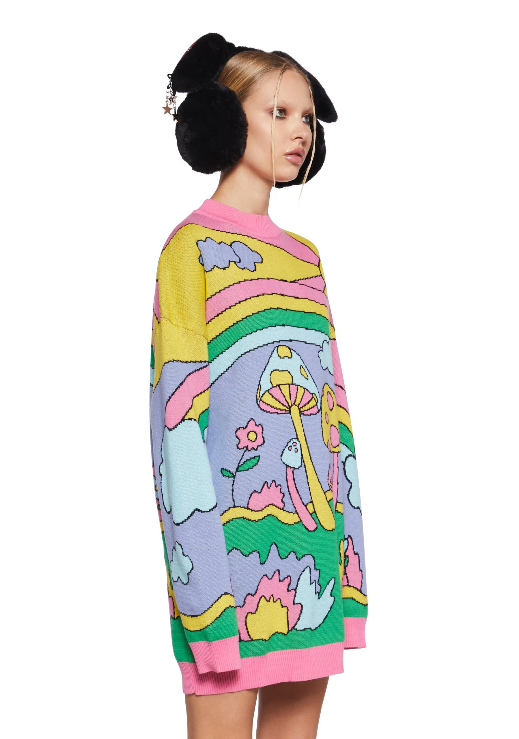 Psychedelic Fantasy Oversized Sweater - Image 3