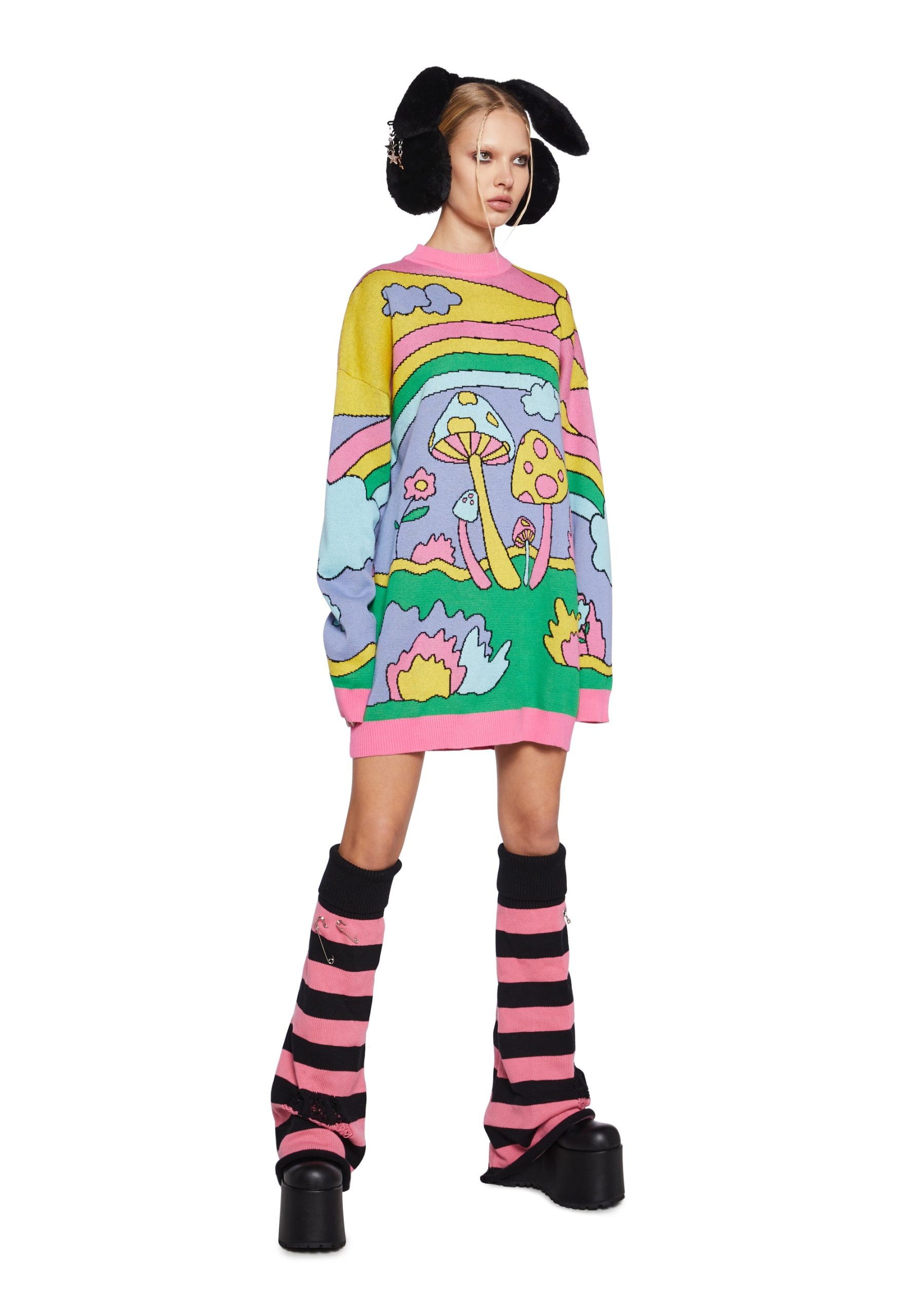 Psychedelic Fantasy Oversized Sweater - Image 2