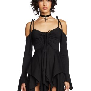 F is For Fairies Handkerchief Dress - Black