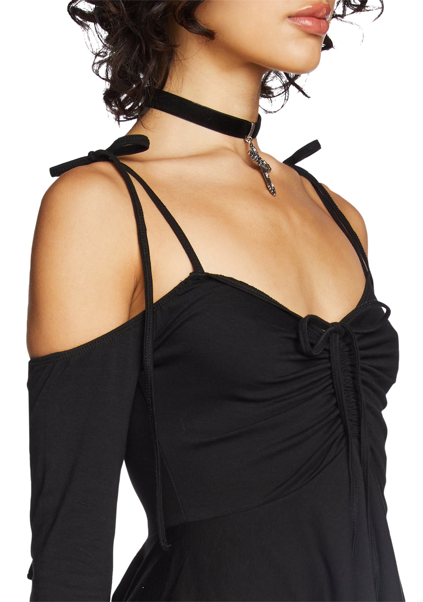 F is For Fairies Handkerchief Dress - Black - Image 5